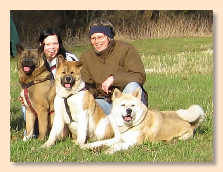 alle drei in der Hundeschule